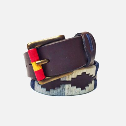 Cinturón Étnico de Piel Indian Blue Multicolor